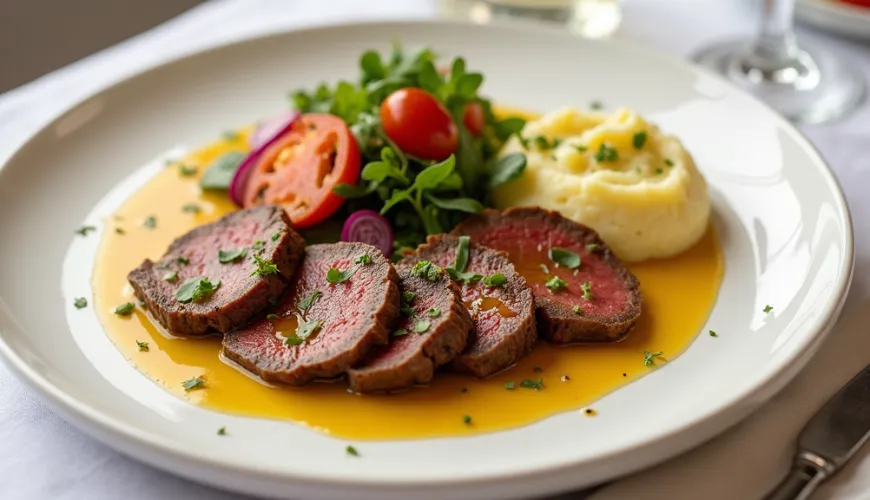 Fettine di manzo sostenibili alla senape per una cucina moderna