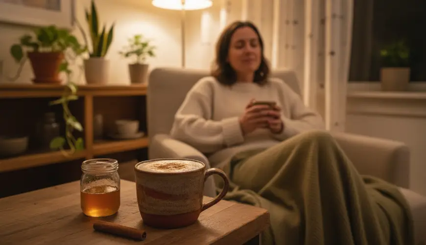 Sera rooibos latté senza caffeina per un sonno tranquillo e benessere