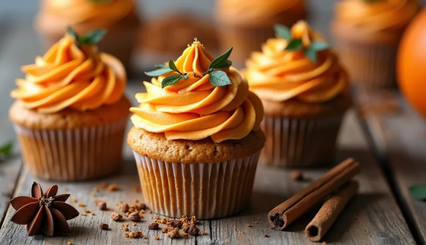 Crea l'atmosfera accogliente a casa con i cupcake di zucca durante il weekend