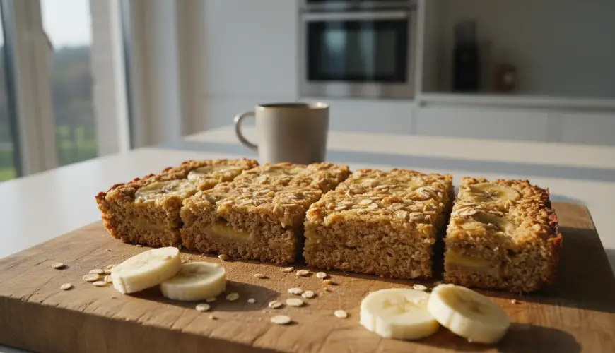 Fette di avena al forno con banana vi sazieranno fino a pranzo