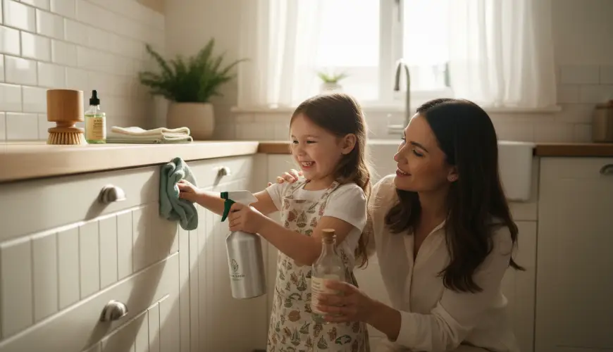 Coinvolgete i bambini nelle faccende domestiche in modo giocoso