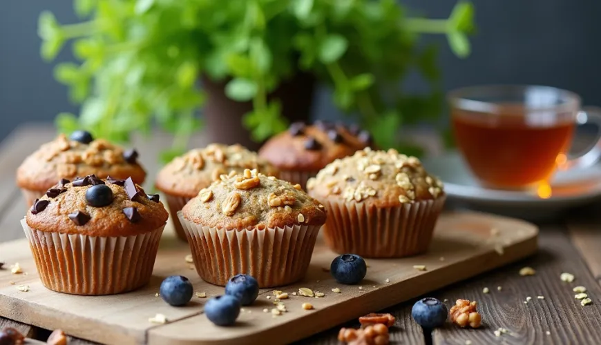 Muffin sani a base di fiocchi d'avena e banana per ogni occasione