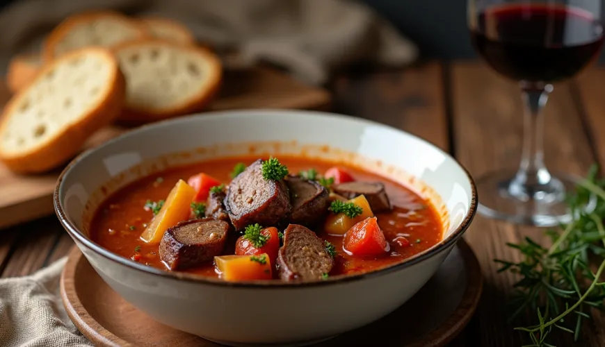 Gulasch di selvaggina come celebrazione della sostenibilità e del rispetto per la natura